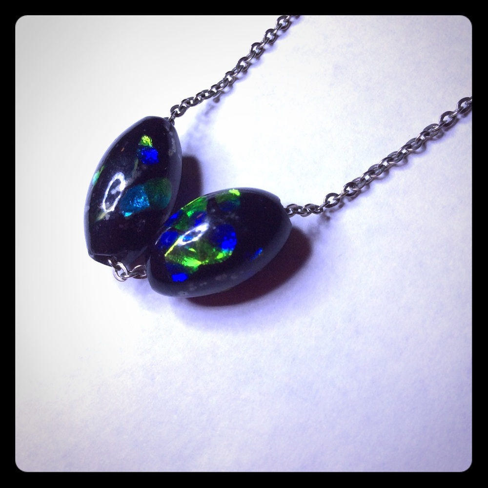 Cute Stained Glass-like Necklace